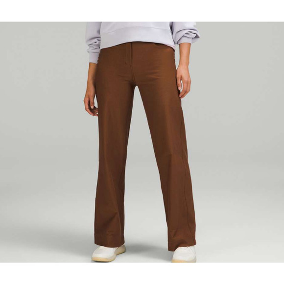 Lululemon City Sleek 5 Pocket Wide-Leg High-Rise Pant Roasted Brown - Picture 1 of 6